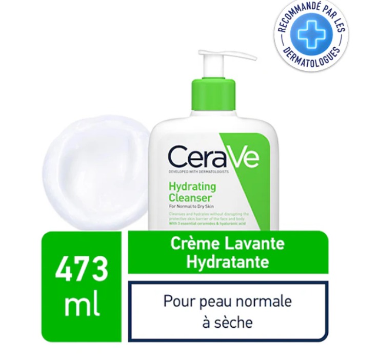 CeraVe Crème Lavante Hydratante 473 ml (Grand Format)